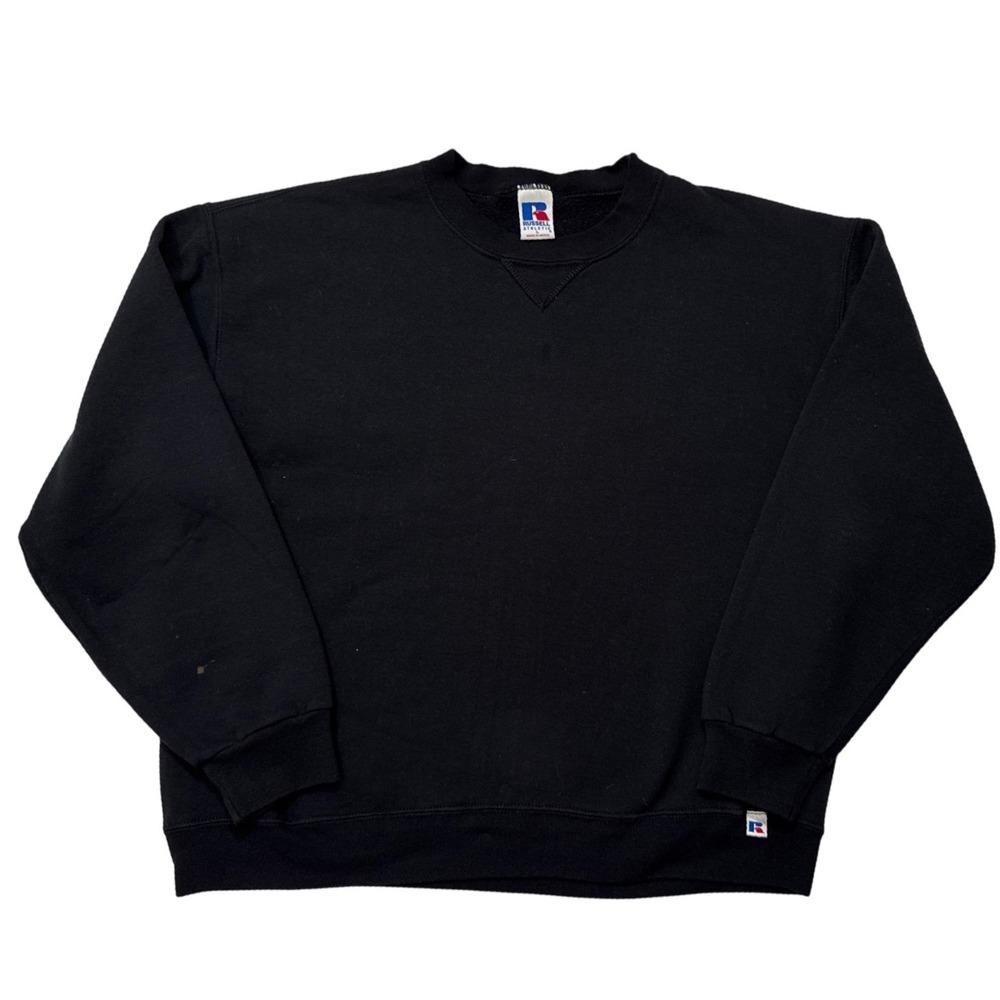 Vintage Russell Athletic Black Sweatshirt - Large